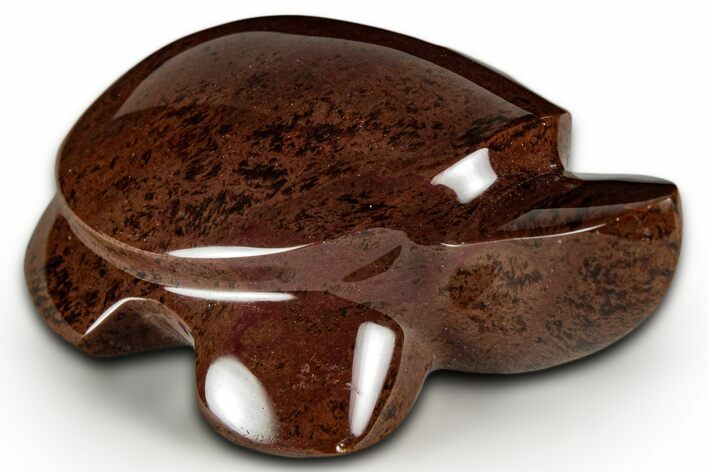 Polished Cinnamon (Mahogany) Obsidian Turtle - Oregon #331581
